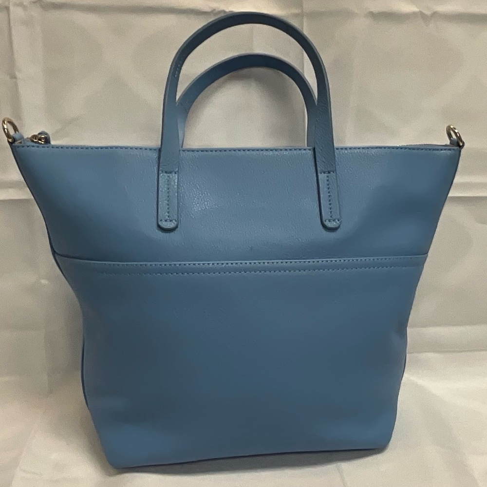 Antonio Melani North South Crossbody Tote leather Dusk Blue